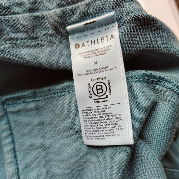 Athleta Farallón Jogger Pants Women's Teal Lace Up Cotton sz M. - Picture 17 of 17